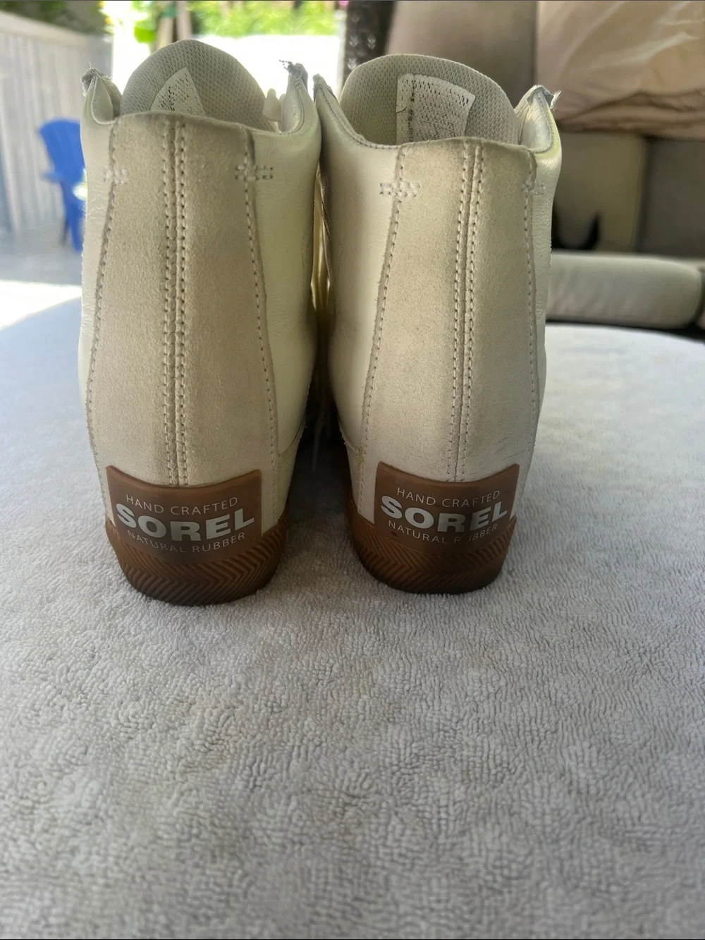Sorel Women's Cream Lace-Up Wedge Sneakers